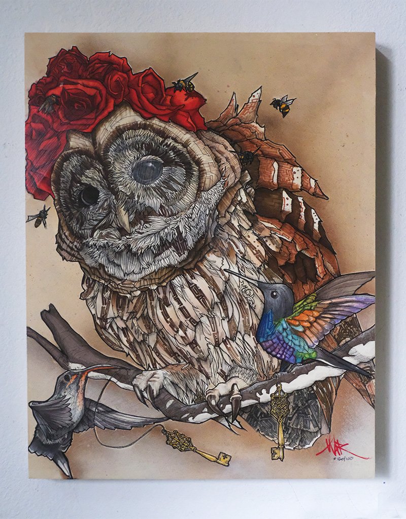 "Hierophant" Print Mounted on Wood Panel