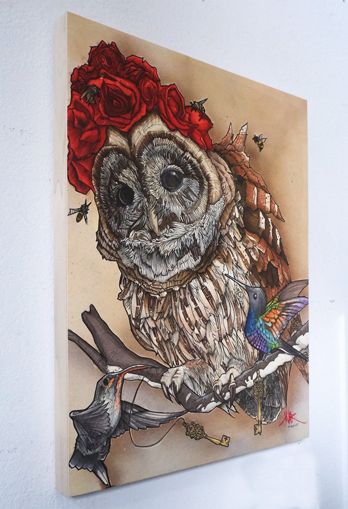 "Hierophant" Print Mounted on Wood Panel