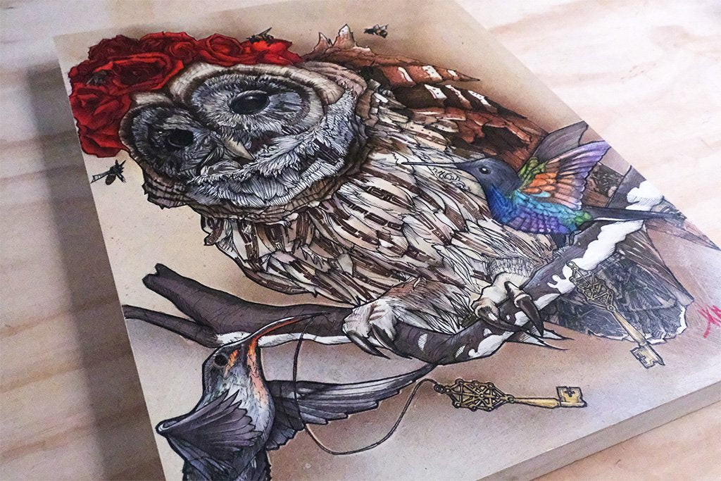 "Hierophant" Print Mounted on Wood Panel